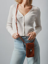 Telefoontas Ginger Leder Paul marius Bruin ginger TELEPGIN-vue-porte